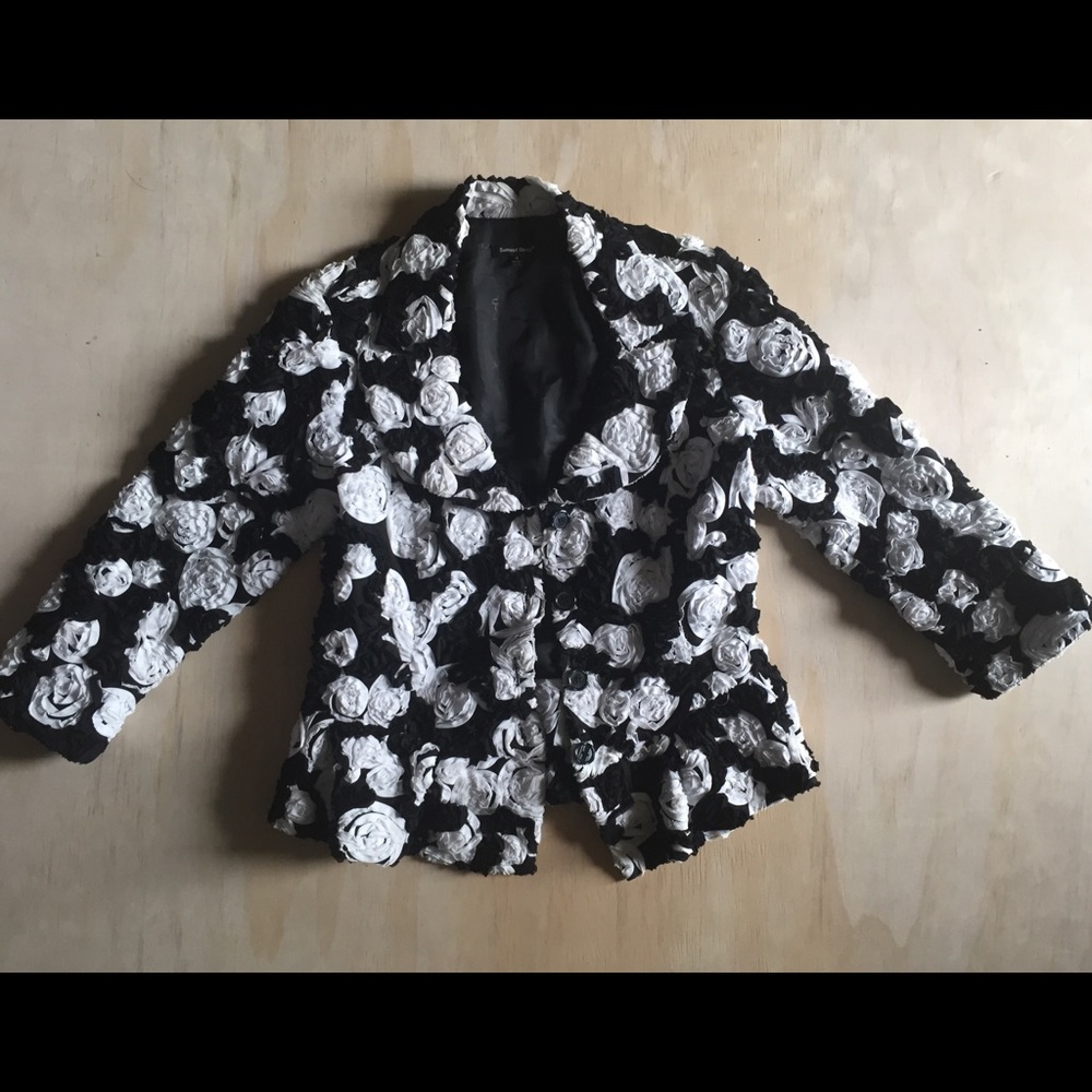 Samuel dong rose blazer 3/4sleeve